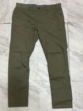 Wallin Bros Men’s slim fit olive green Chinos Pants 36x32
